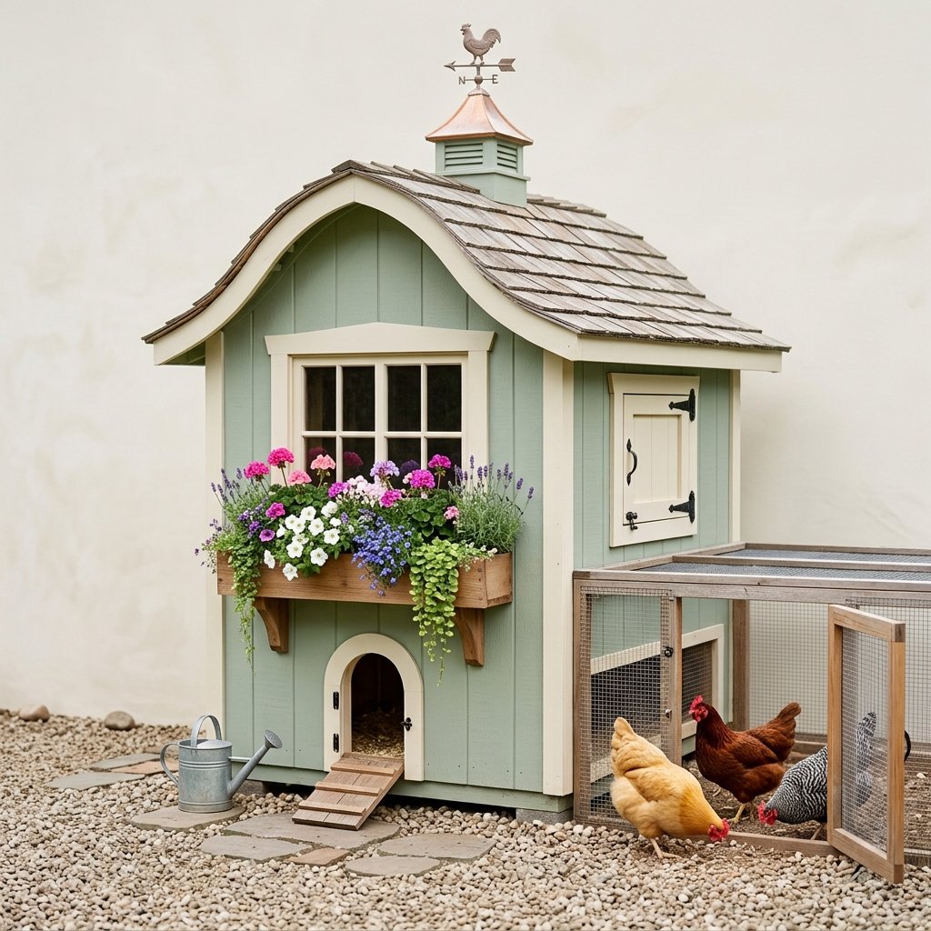 30 Chicken Coop Ideas for Every Backyard and Budget 21 Cottage Style Chicken Coop Idea