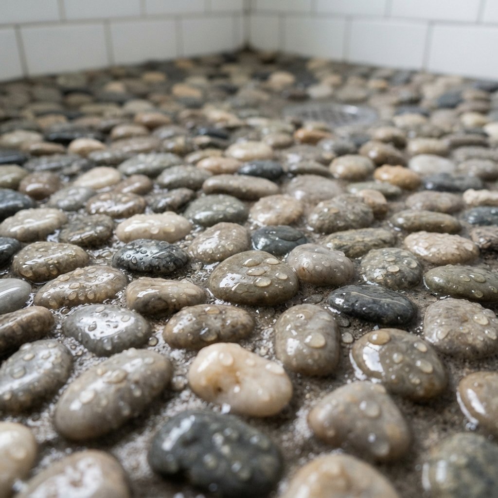 30 Luxury Spa Bathroom Ideas for the Ultimate Self Care Experience 13 Pebble Floor Accent Ideas