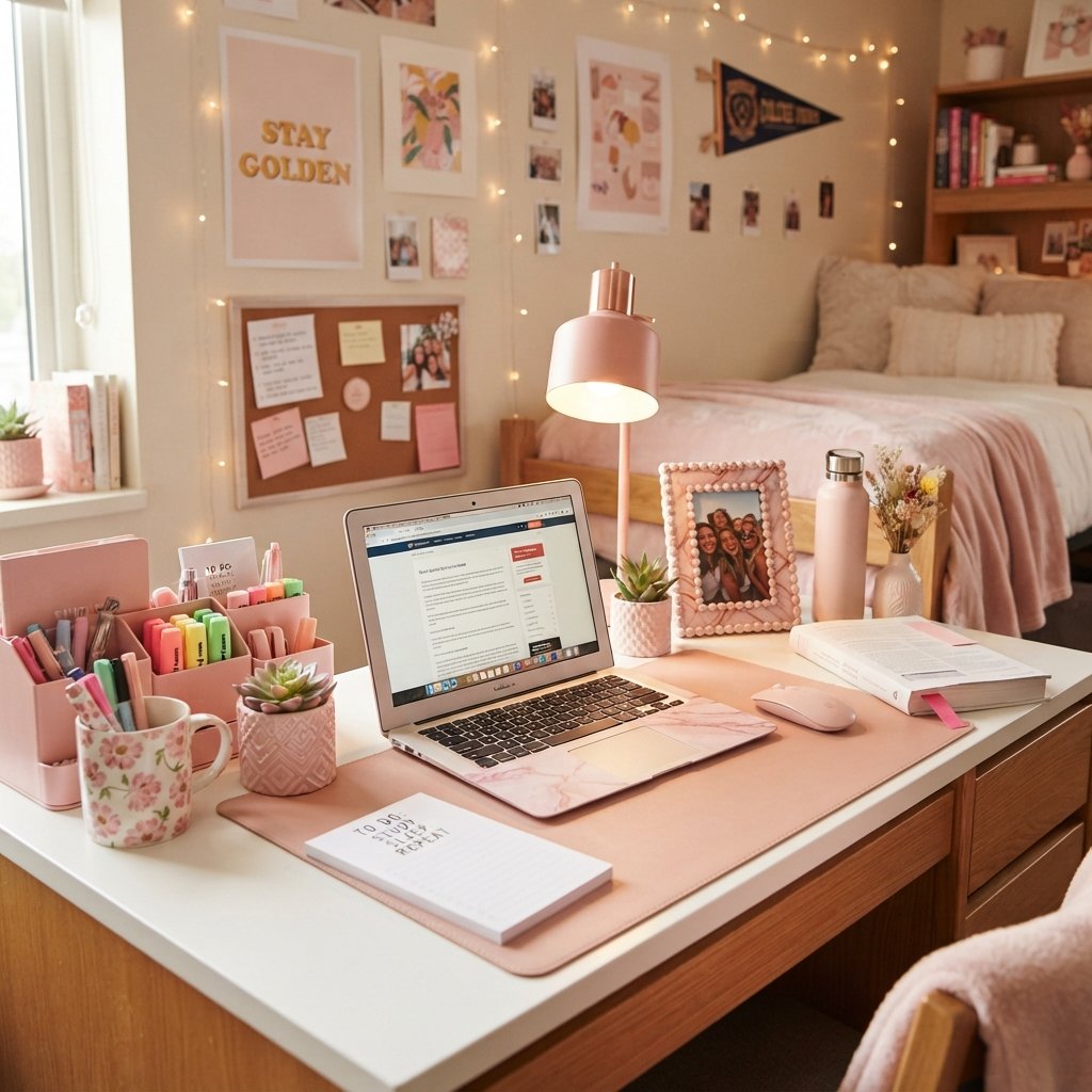 Pink Desk Decor Ideas