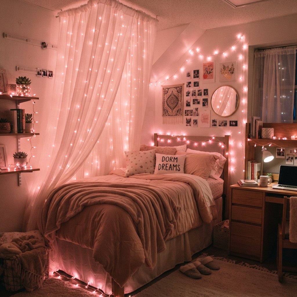 Pink Fairy Lights Ideas