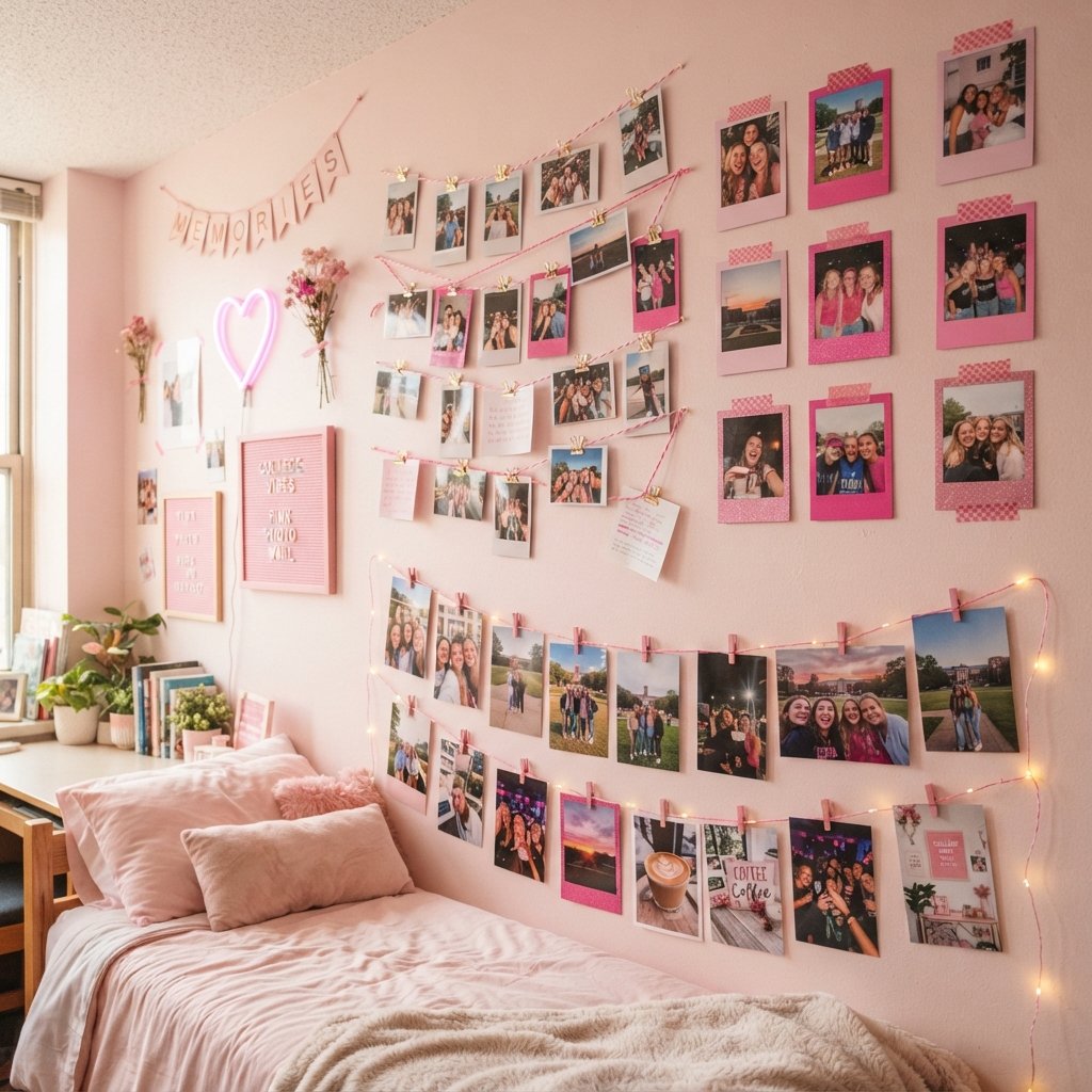 Pink Photo Wall Ideas