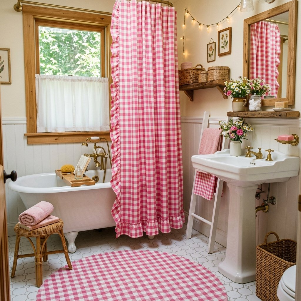30 Cute Bathroom Ideas to Create a Cozy and Stylish Space 10 Gingham Pattern Ideas