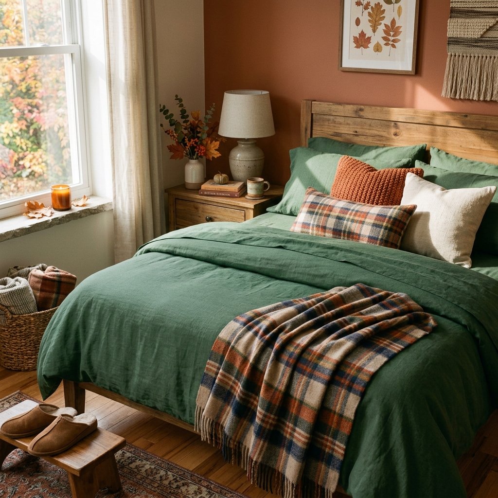 30 Fall Bedroom Aesthetic Ideas: That Feel Warm,Cozy & Effortless 9 Plaid Bedding Ideas