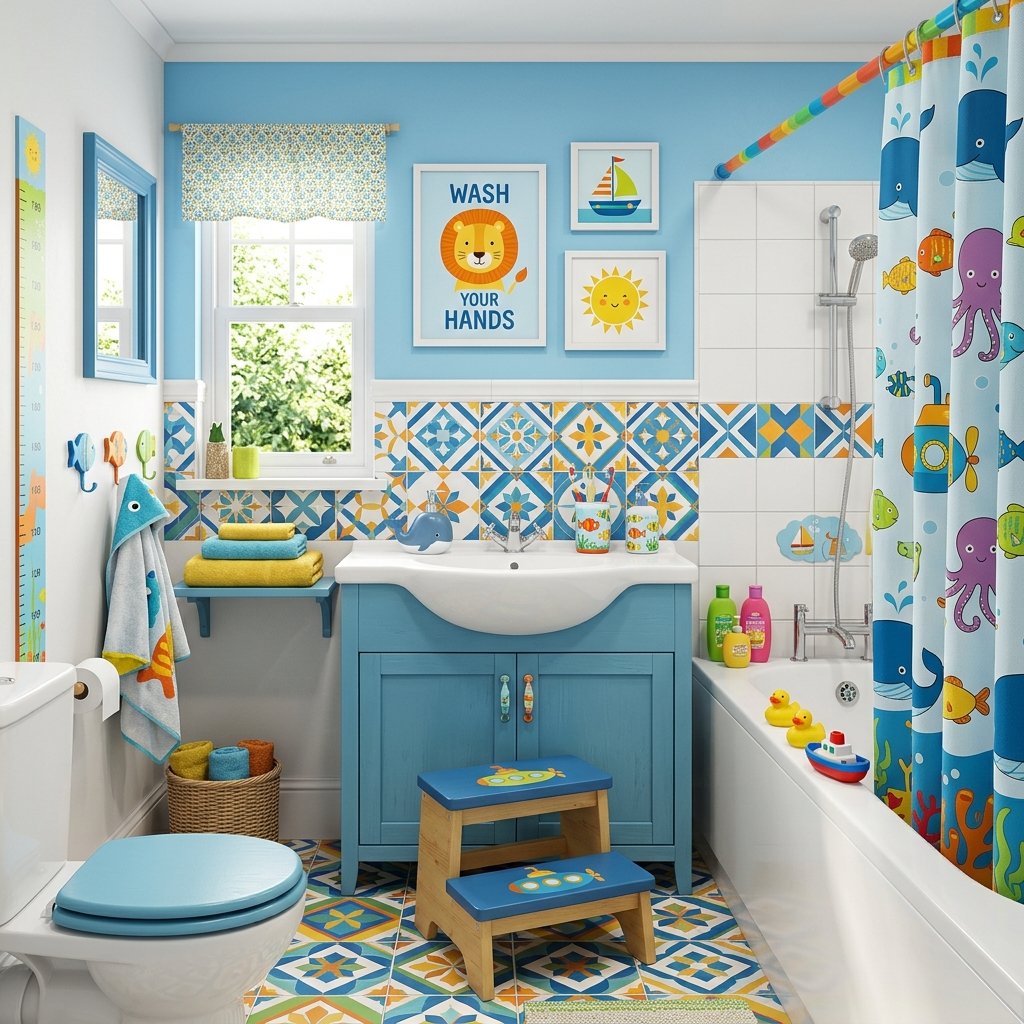 30 Dreamy Bloxburg Bathroom Ideas for Aesthetic House Builds 11 Kids Bathroom Ideas