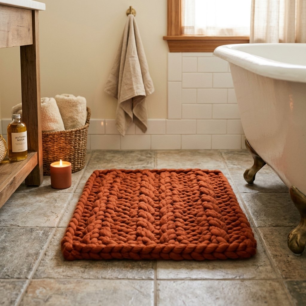 30 Fall Bathroom Decor Ideas: Cozy, Creative & Pinterest Worthy 9 Cozy Bath Mat Fall Bathroom Decore