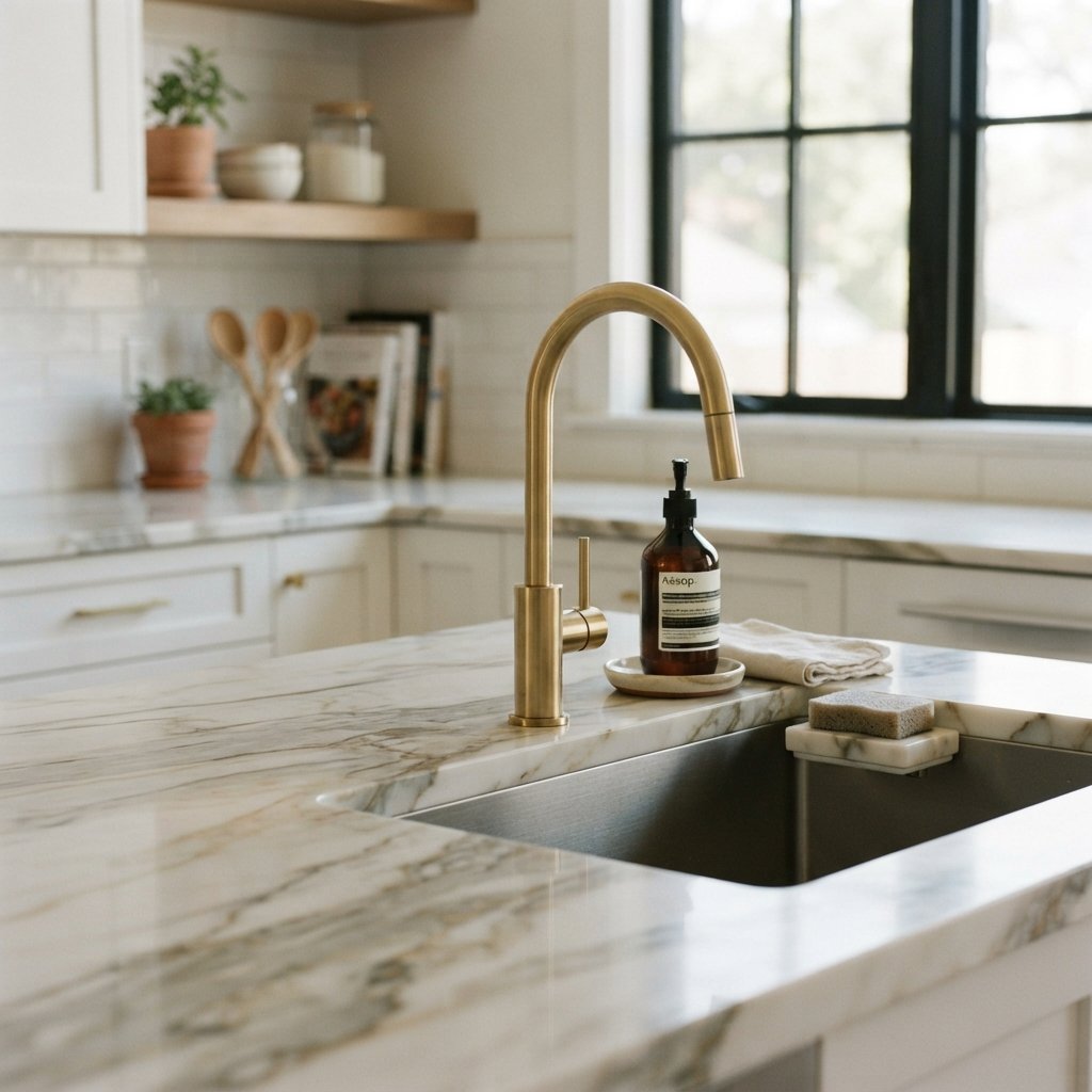 30 Luxury Spa Bathroom Ideas for the Ultimate Self Care Experience 21 Marble Countertop Spa Bathroom Ideas