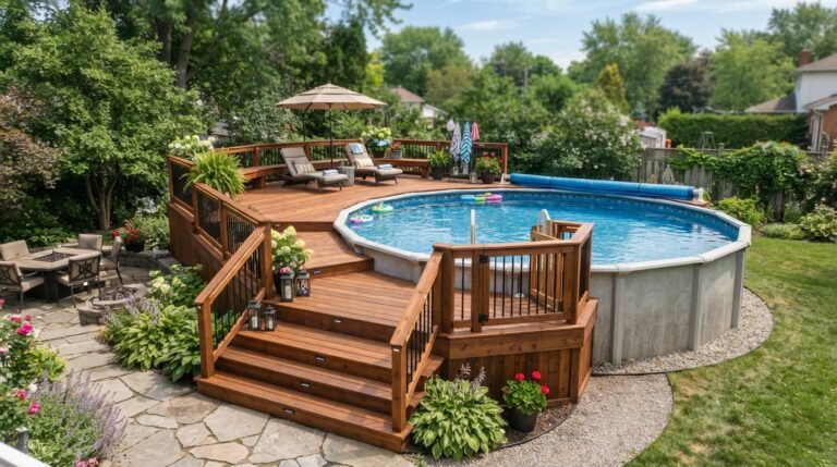 Above Ground Pool Deck Ideas