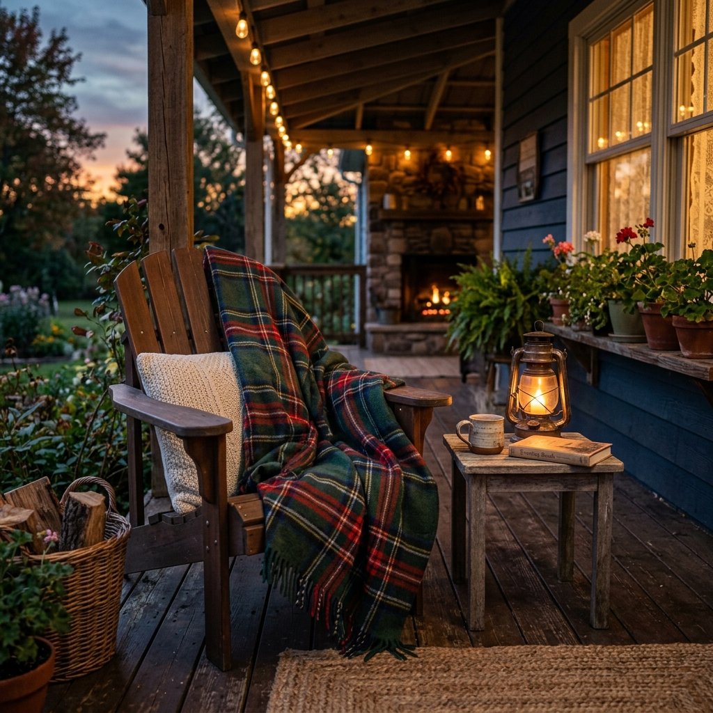 30 Modern Front Porch Christmas Decor Ideas: to Elevate Your Holiday Home 22 Cozy Blanket and Chair Ideas