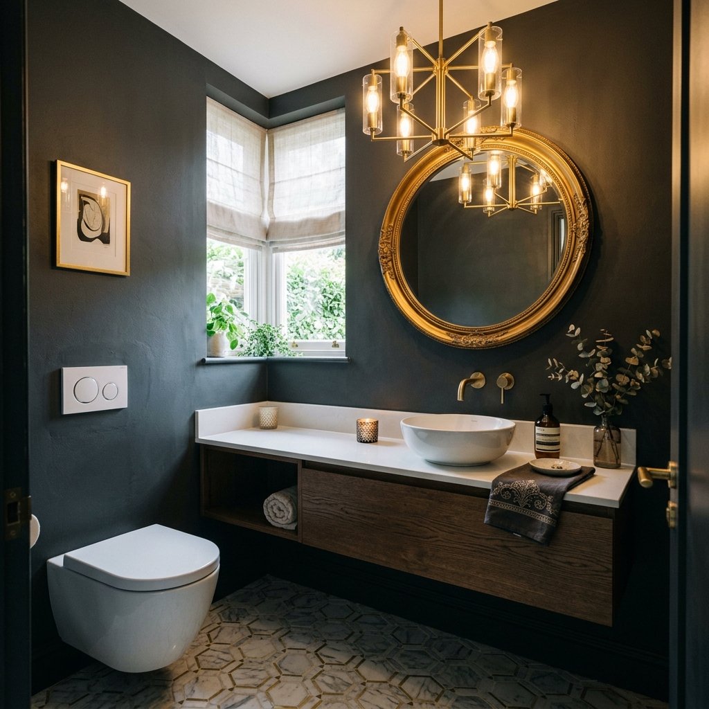 30 Grey Bathroom Ideas to Inspire Your Next Design 26 Grey Powder Room Ideas