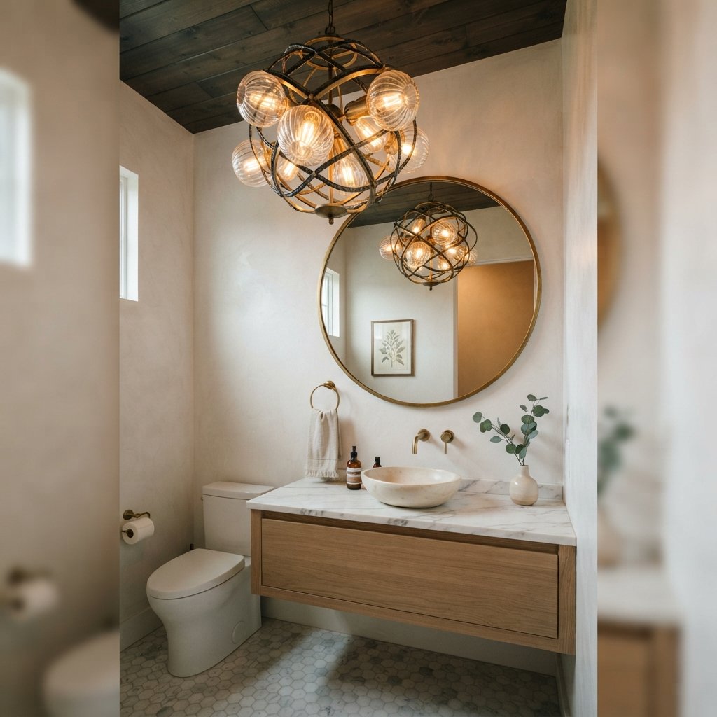 30 Bathroom Lighting Ideas to Brighten Your Space in Style 17 Powder Room Lighting Ideas