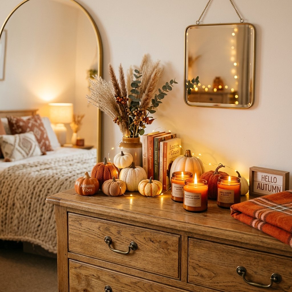 30 Aesthetic Fall Bedroom Ideas for a Cozy Autumn Vibe 11 Pumpkin Spice Decor Ideas