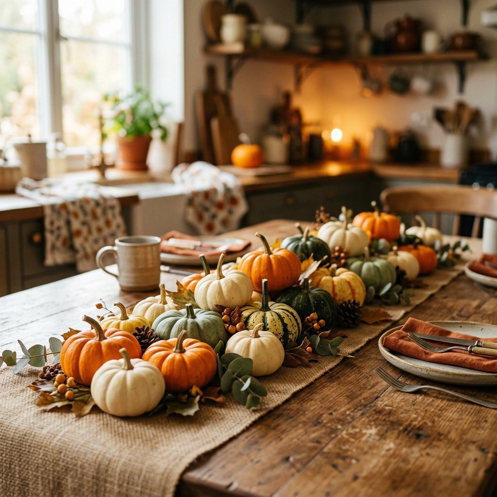30 Fall Kitchen Table Decor Ideas: You'll Want to Copy 2 Pumpkin Centerpiece Fall Kitchen Table Decor