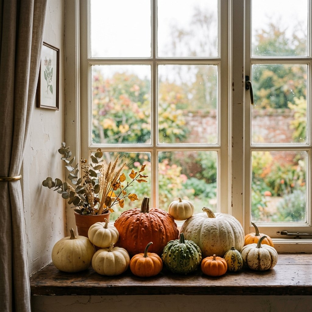 30 Fall Kitchen Window Decor Ideas That Feel Cozy & Bright 4 Pumpkin Kitchen Window Display Ideas