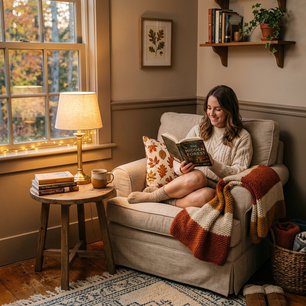 30 Cozy Fall Bedroom Ideas You'll Be Obsessed With This Autumn 16 Reading Nook Corner Idea