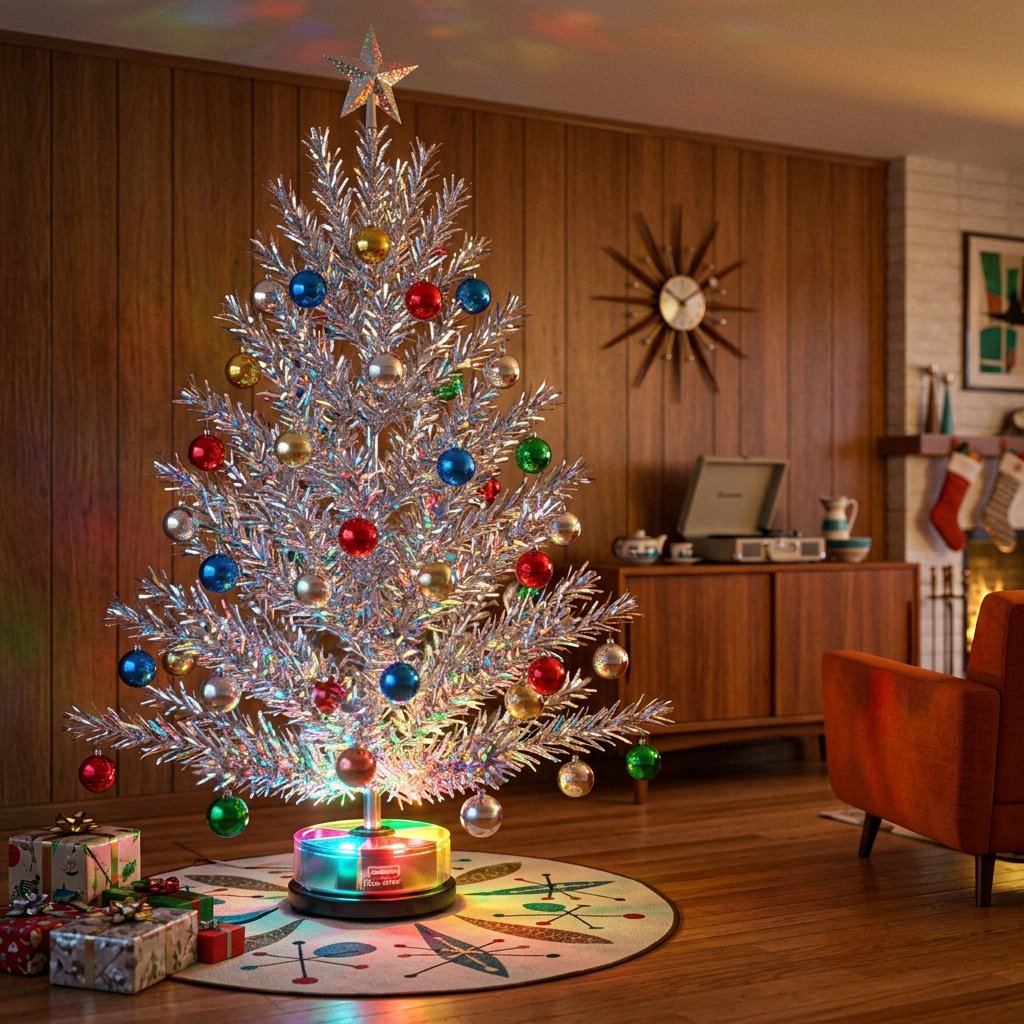 30 Vintage Christmas Decor Ideas That Bring Classic Holiday Charm to Your Home 19 Retro Aluminum Tree Ideas