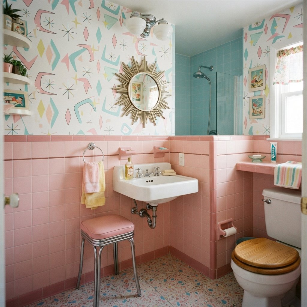 30 Cute Bathroom Ideas to Create a Cozy and Stylish Space 28 Retro Cute Bathroom Ideas