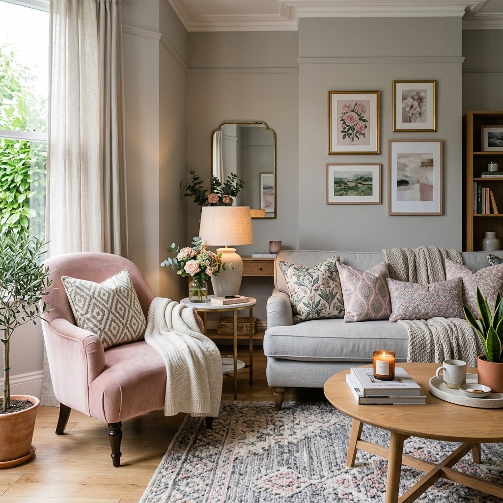 30 Grey Living Room Ideas That Make Any Space Look Luxurious 10 Pink and Grey Living Room Ideas