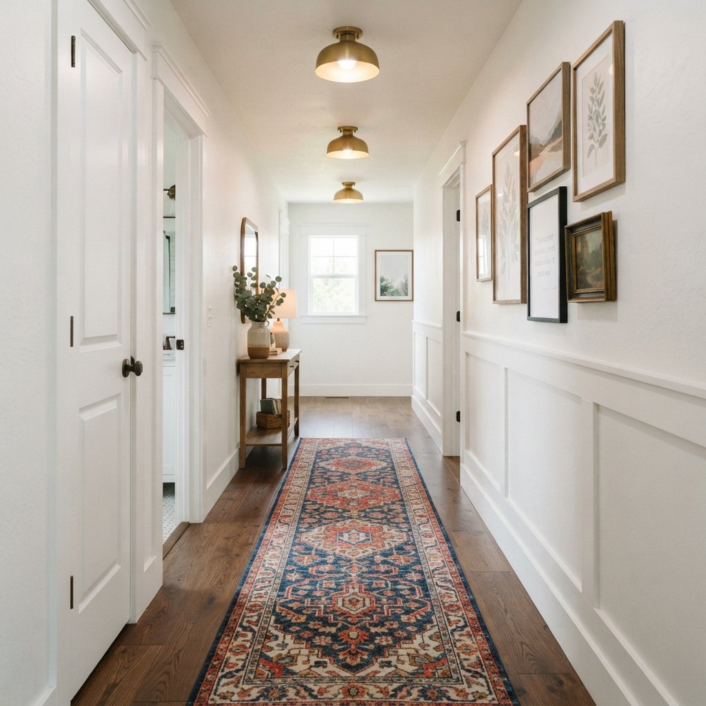 30 Beautiful Upstairs Hallway Ideas: To Transform Your Home Space 4 Runner Rug Upstairs Hallway Idea