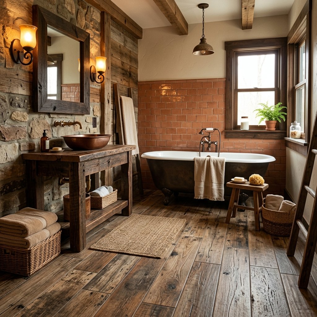 30 Bathroom Flooring Ideas That Bring Fresh Life to Any Space 17 Rustic Flooring Ideas