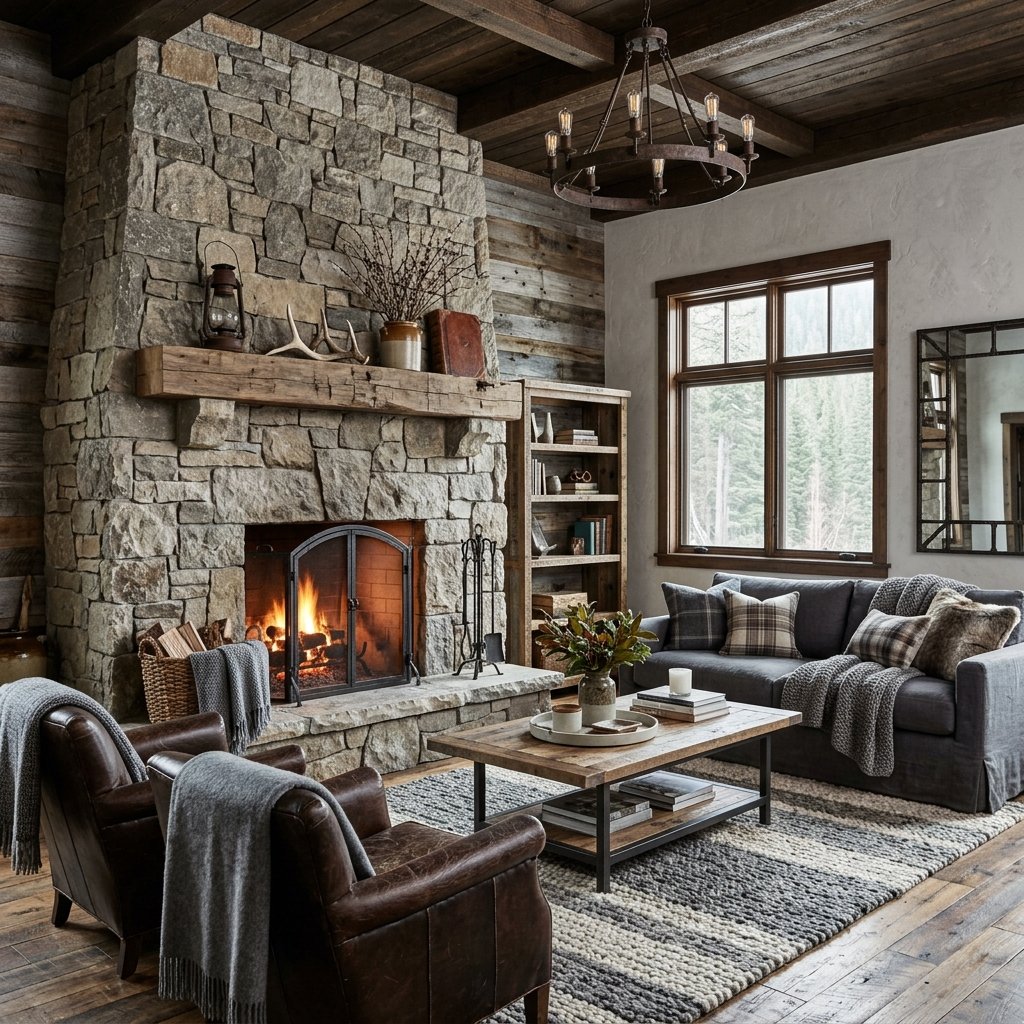30 Grey Living Room Ideas That Make Any Space Look Luxurious 22 Grey Rustic Living Room Ideas
