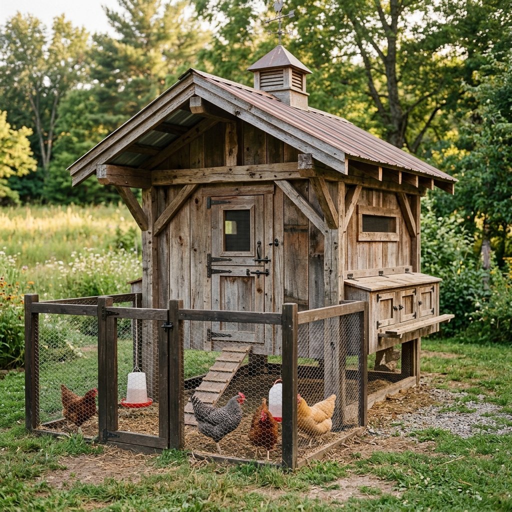 30 Chicken Coop Ideas for Every Backyard and Budget 8 Rustic Wooden Chicken Coop Ideas