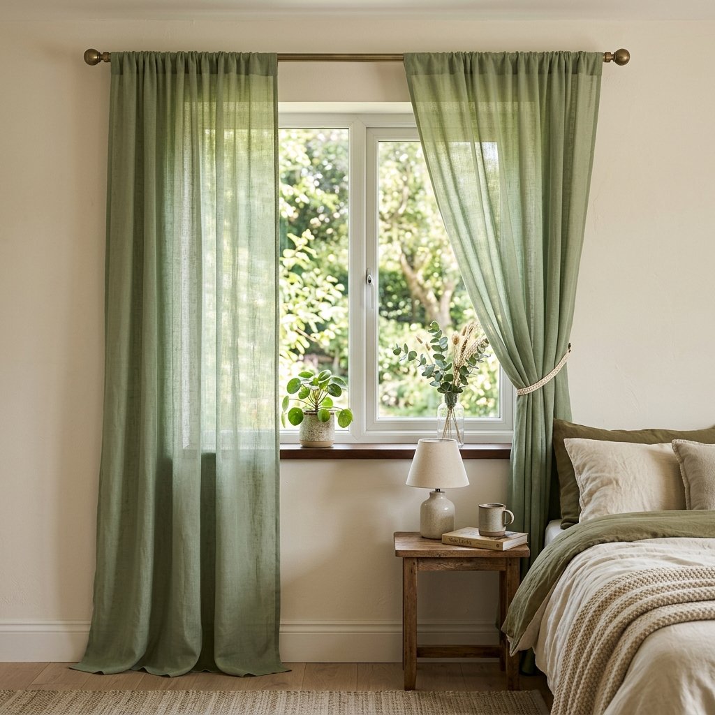 30 Sage Green Bedroom Ideas: Fresh Looks to Try Today 6 Sage Green Bedroom Ideas Bedroom Curtain Ideas