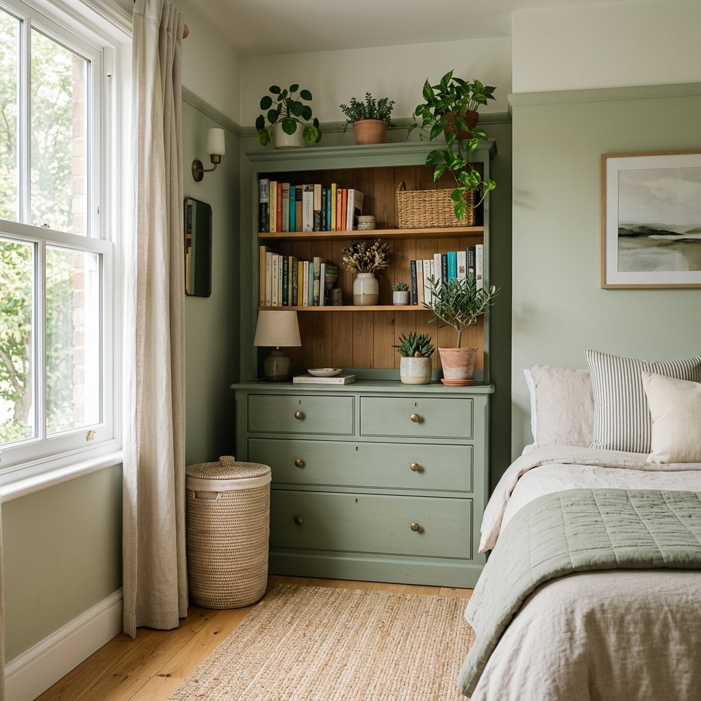 30 Sage Green Bedroom Ideas: Fresh Looks to Try Today 28 Sage Green Bedroom Storage Ideas