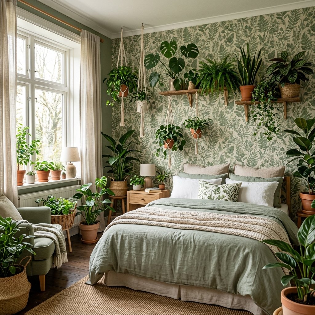 30 Sage Green Bedroom Ideas: Fresh Looks to Try Today 30 Sage Green Botanical Bedroom Ideas
