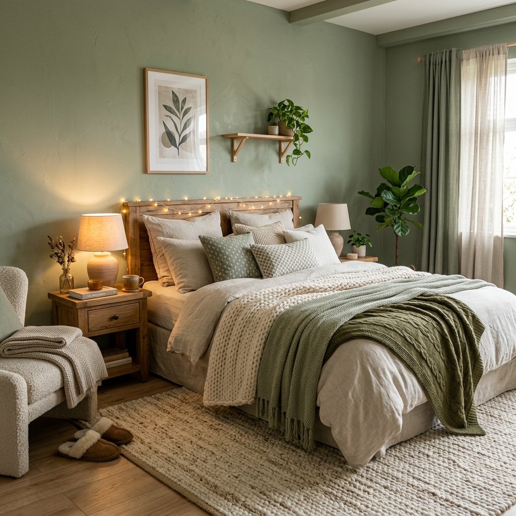 30 Sage Green Bedroom Ideas: Fresh Looks to Try Today 25 Sage Green Bedroom Idea Cozy Bedroom Ideas