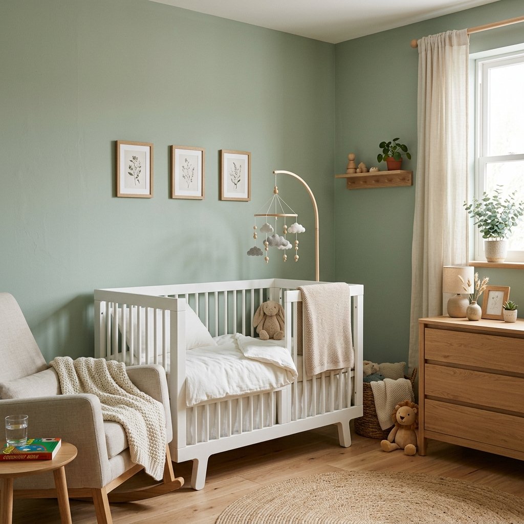 30 Sage Green Bedroom Ideas: Fresh Looks to Try Today 19 Sage Green Nursery Bedroom Ideas