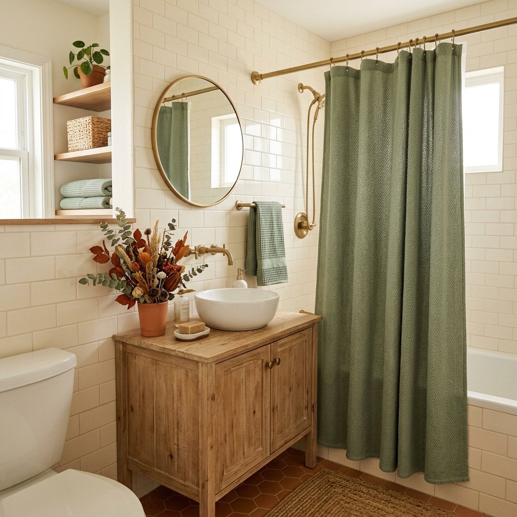 30 Fall Bathroom Decor Ideas: Cozy, Creative & Pinterest Worthy 25 Sage Green Accent Fall Bathroom Decore