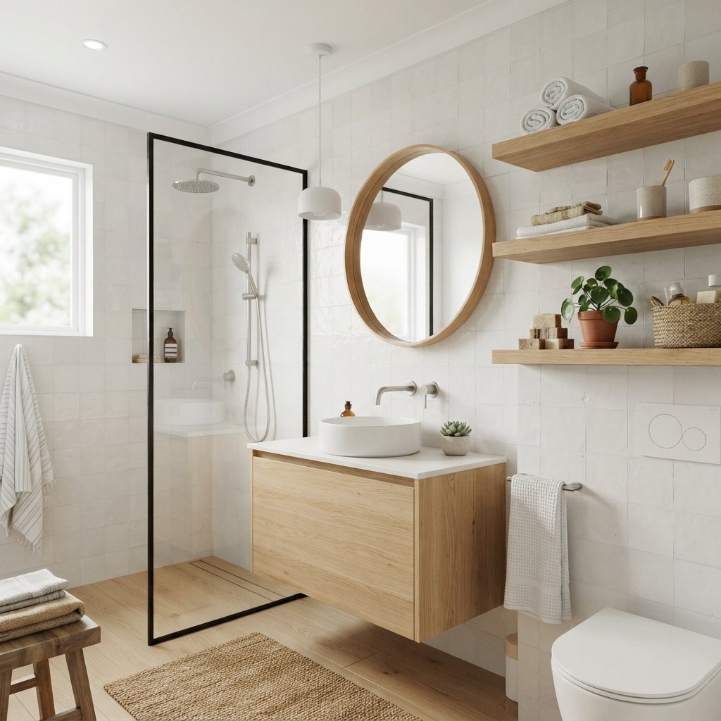 30 Stunning White Bathroom Ideas That Create a Bright & Luxurious Space 18 Scandinavian White Bathroom Ideas