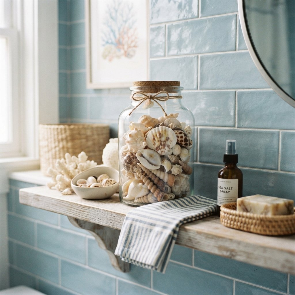 30 Cute Bathroom Ideas to Create a Cozy and Stylish Space 18 Seashell Decor Cute Bathroom Ideas