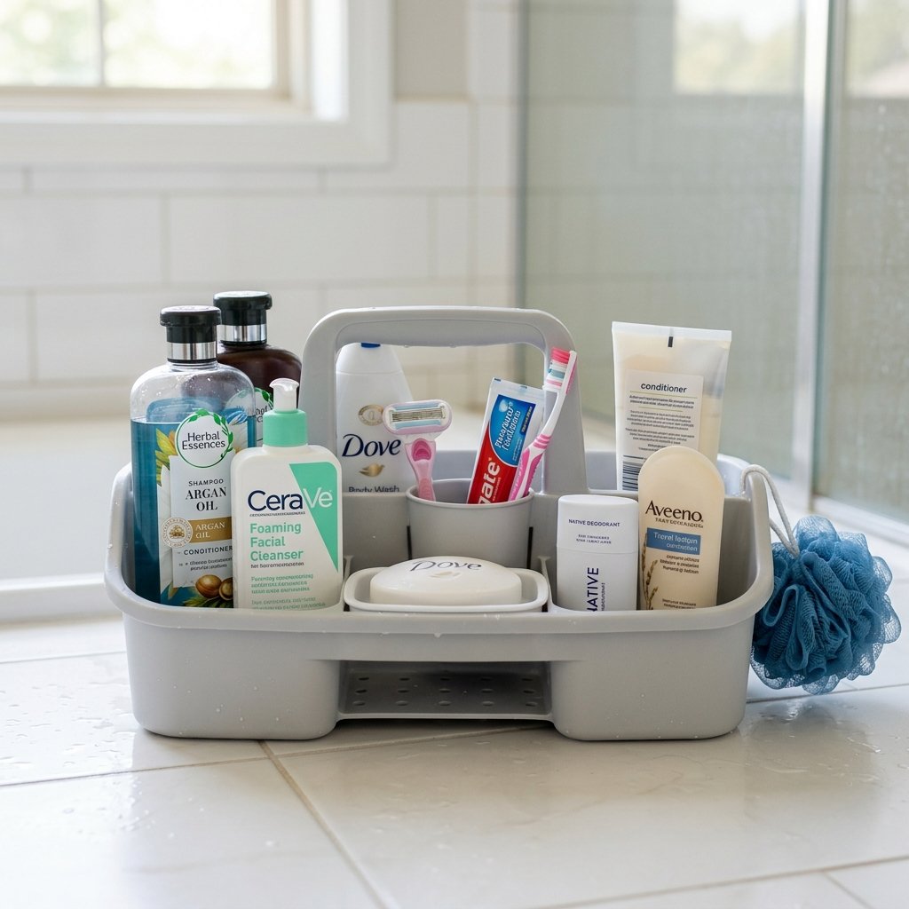 30 Dorm Bathroom Ideas to Make Shared Spaces Feel Like Home 2 Dorm Bathroom Caddy Organization Ideas