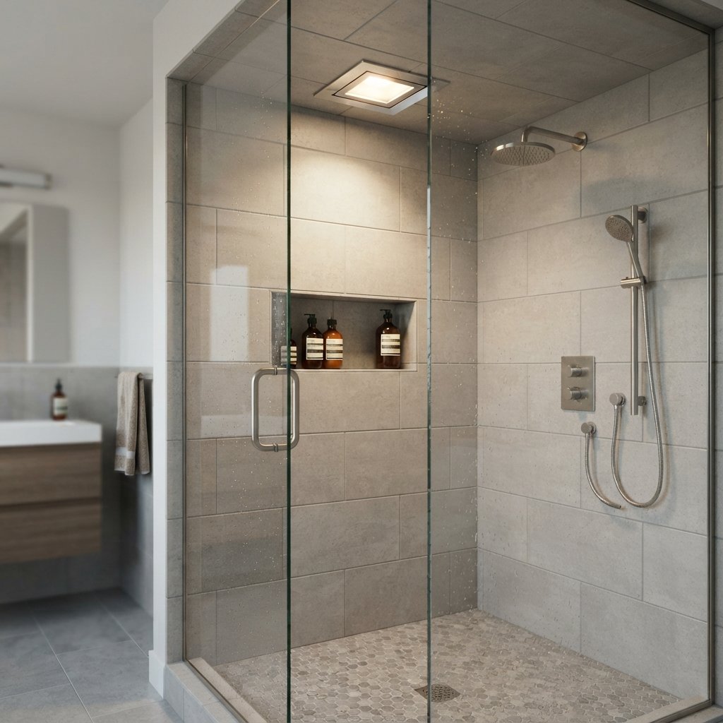 30 Bathroom Lighting Ideas to Brighten Your Space in Style 18 Walk-In Shower Lighting Ideas