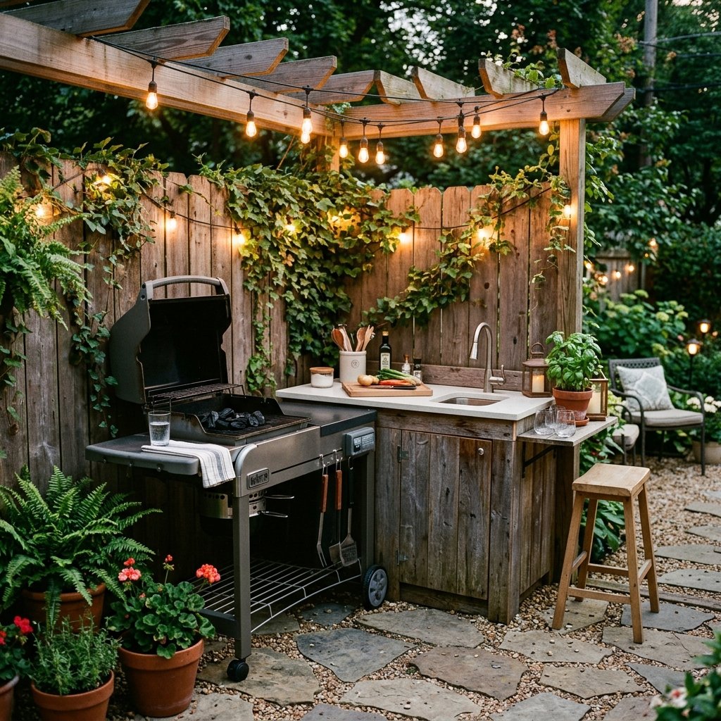 30 Smart Outdoor Kitchen Ideas for Comfortable Outdoor Cooking 4 Small Backyard Outdoor Kitchen Ideas
