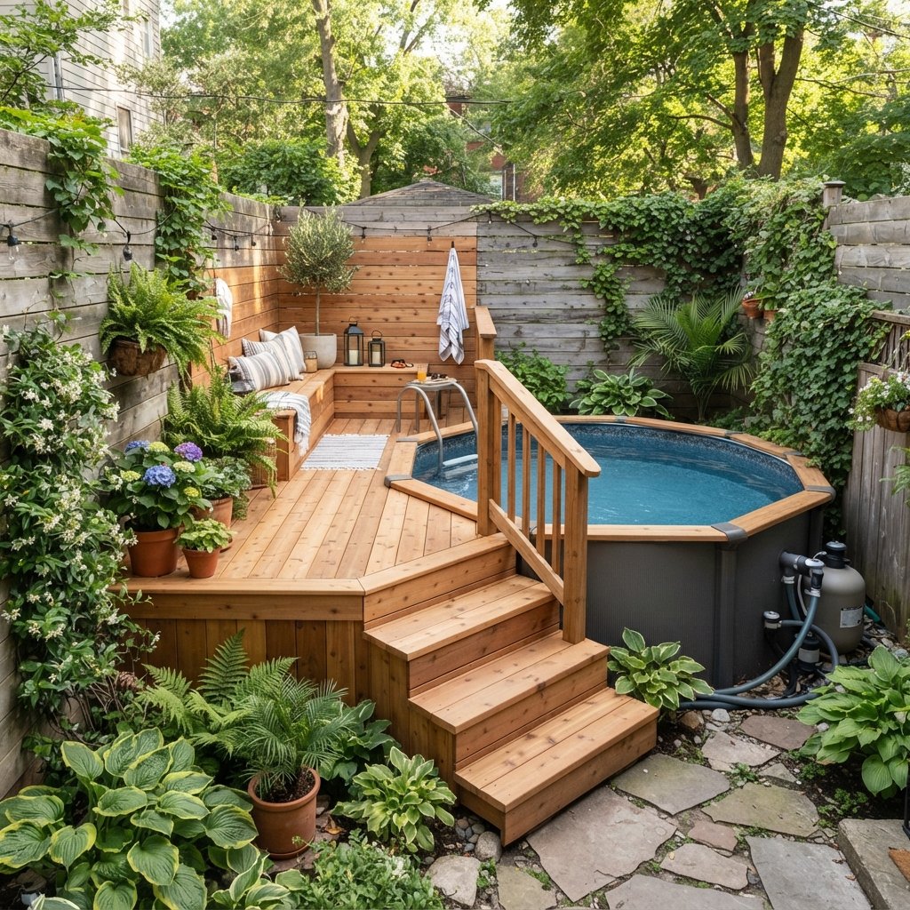 30 Above Ground Pool Deck Ideas to Transform Your Backyard 5 Small Backyard Deck Ideas