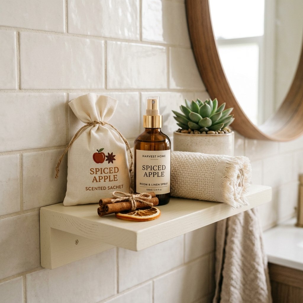 30 Fall Themed Bathroom Ideas: A Complete Guide to Cozy Autumn Style 30 Spiced Apple Bathroom Fragrance Ideas