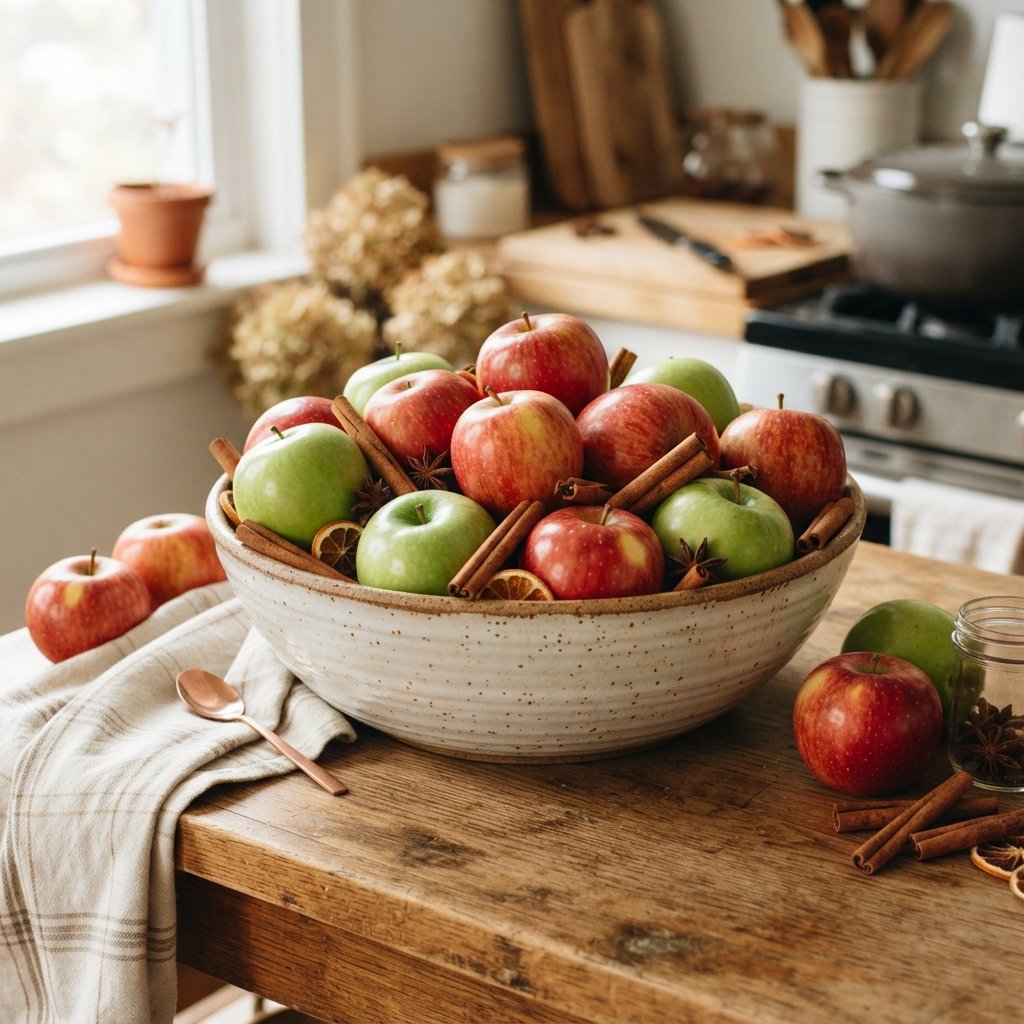 30 Fall Kitchen Island Decor Ideas: To Warm Up Your Home This Season 29 Spiced Apple Bowl Ideas