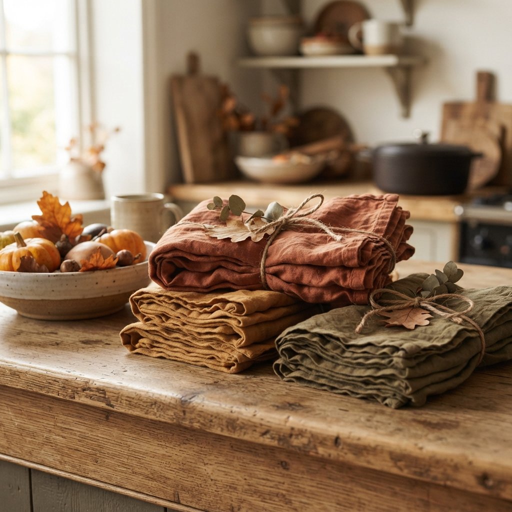 30 Fall Kitchen Island Decor Ideas: To Warm Up Your Home This Season 20 Textured Linen Napkin Ideas