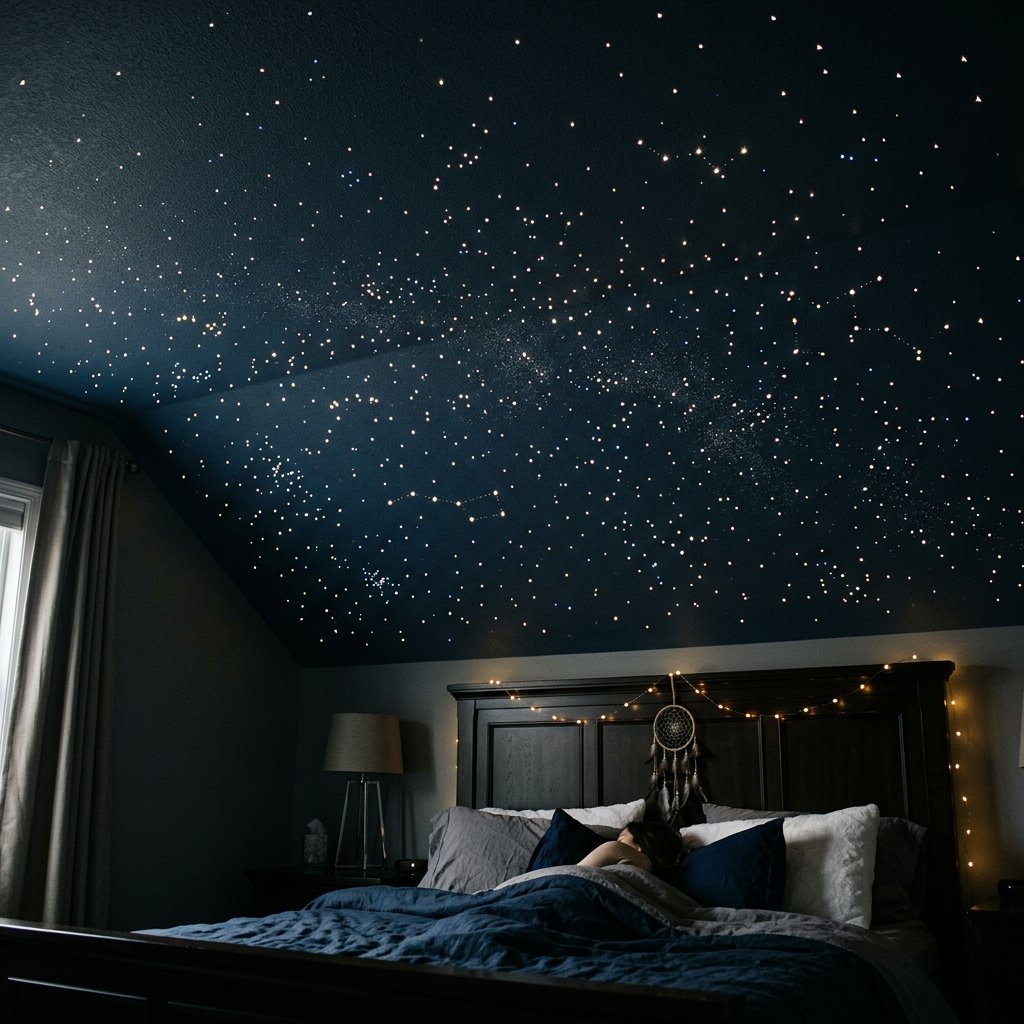 30 Fall Ceiling Designs for Bedroom That Instantly Feel Warm & Luxurious 9 Star Light Fall Ceiling Ideas