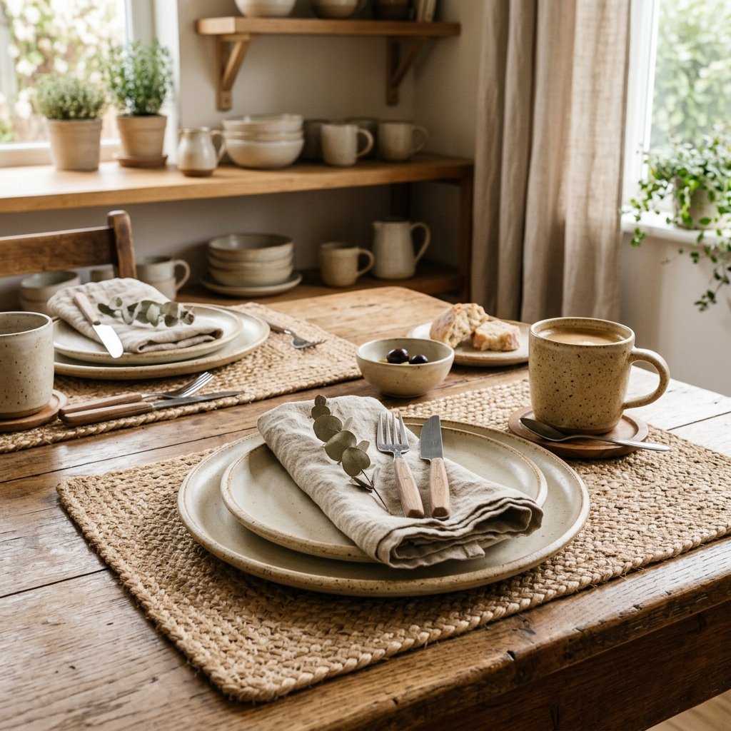 30 Fall Kitchen Table Decor Ideas: You'll Want to Copy 17 Stoneware Tableware Styling Fall Kitchen Table Decor