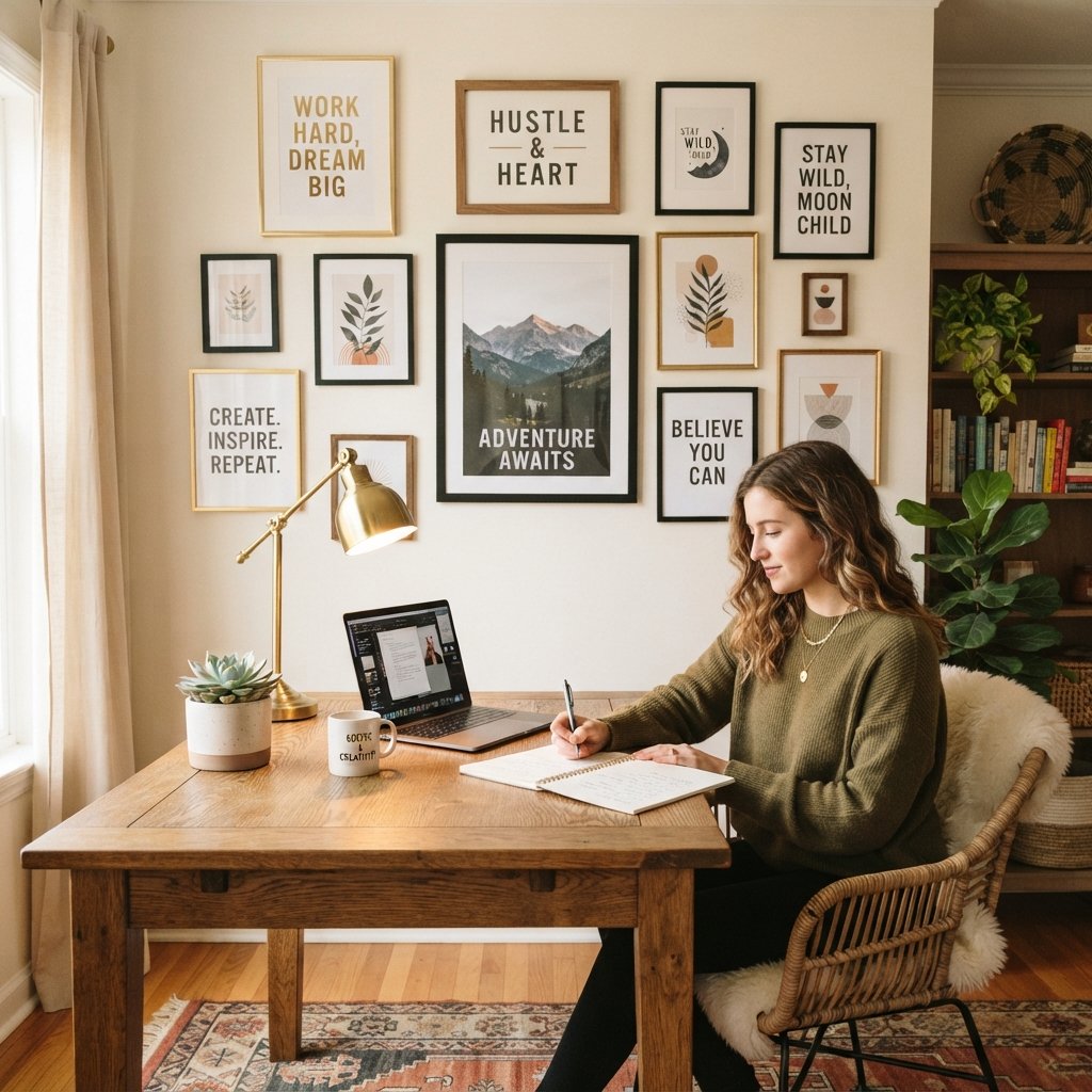 30 Study Room Ideas to Spark Focus and Creativity 21 Study Room Ideas with Wall Art