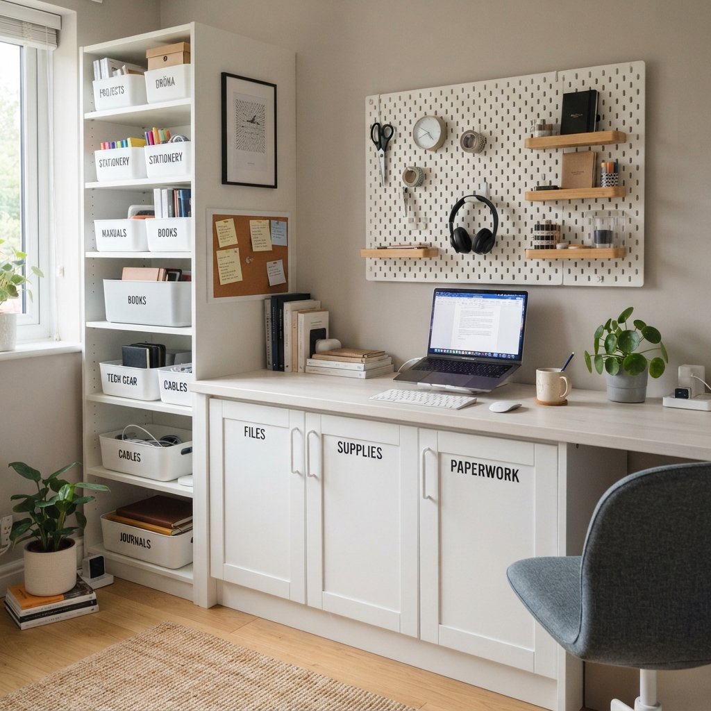 30 Study Room Ideas to Spark Focus and Creativity 23 Study Room with Storage Solutions