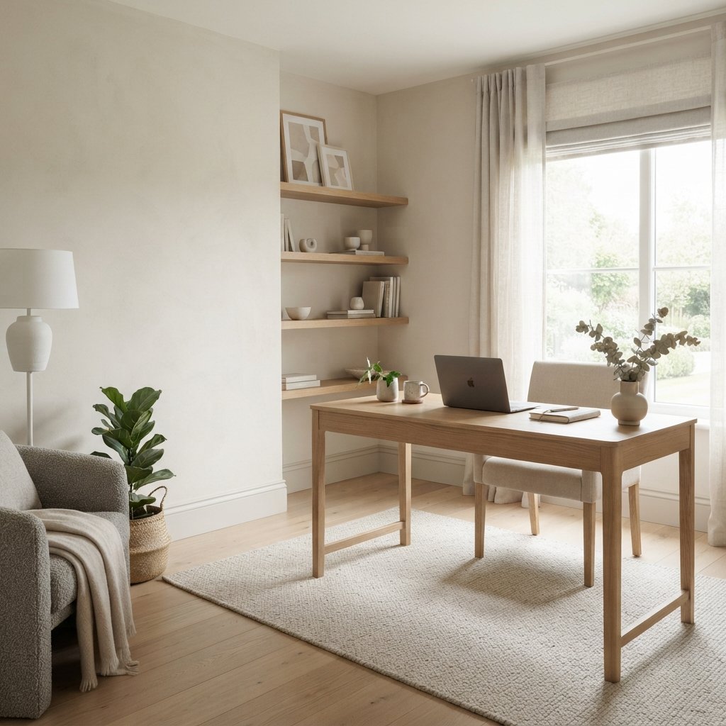 30 Study Room Ideas to Spark Focus and Creativity 19 Neutral Study Room Ideas