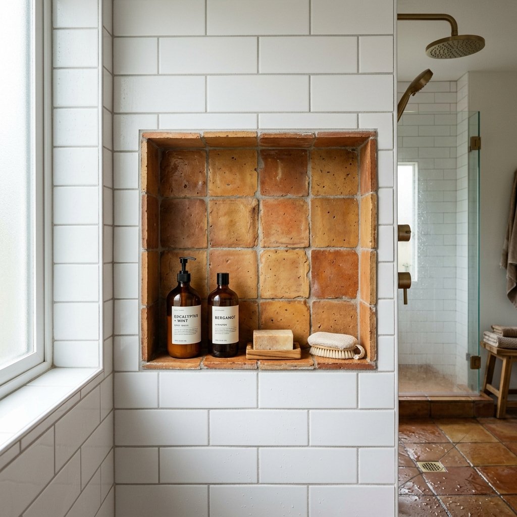 30 Fall Bathroom Aesthetic Ideas to Create a Dreamy Cozy Space 7 Terracotta Tile Ideas