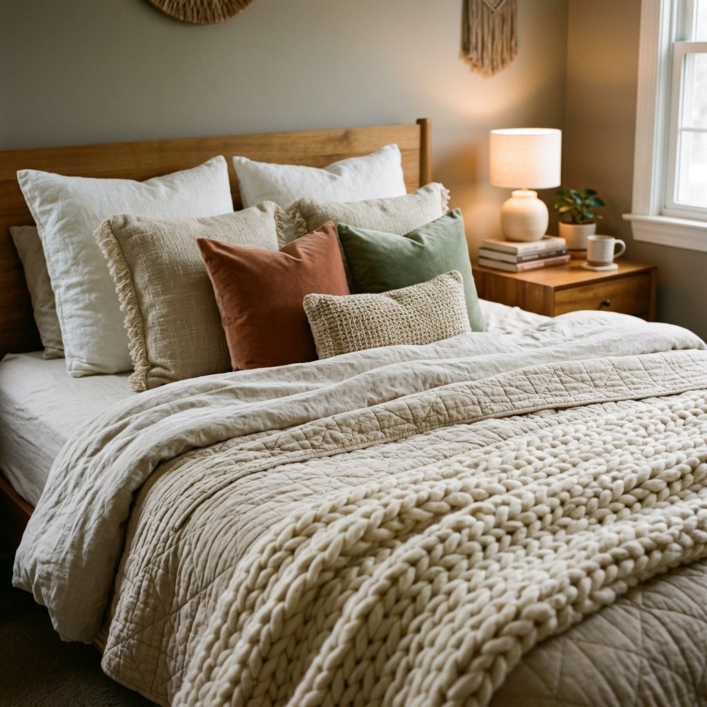 30 Small Bedroom Ideas for Couples That Feel Cozy, Not Cramped 9 Cozy Textile Layering Ideas
