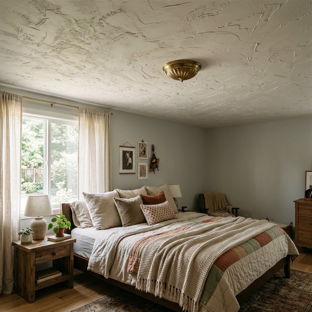 30 Fall Ceiling Designs for Bedroom That Instantly Feel Warm & Luxurious 17 Textured Fall Ceiling Ideas