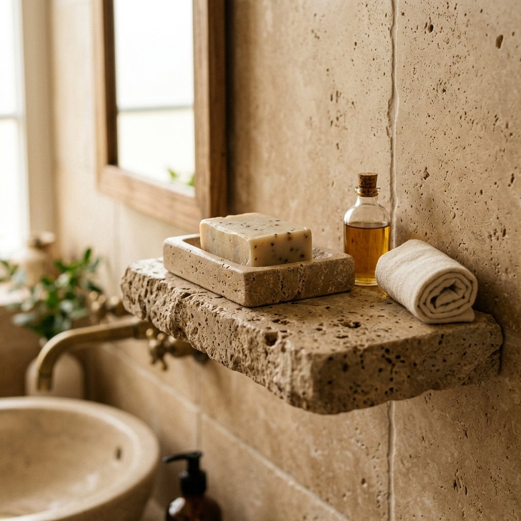 30 Luxury Spa Bathroom Ideas for the Ultimate Self Care Experience 5 Natural Stone Accent Ideas