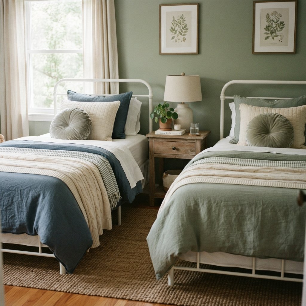 30 Twin Bedroom Ideas That Bring Fresh Style to Any Shared Space 11 Twin Bedroom Bedding Ideas